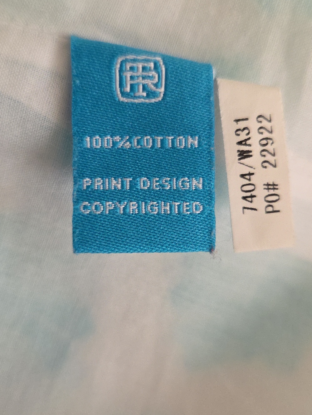 Tori Richard Cotton Embroidered Blue Shell Dress, Size XL - Picture 9 of 10